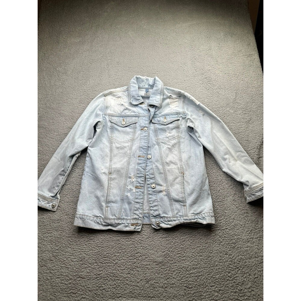 Stradivarius destructed Denim jacket size large